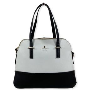 Kate Spade Cedar St Black & Cream Satchel Missing ring to hold crossbody band